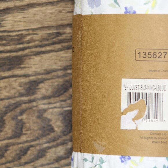 NWT Ienjoy Home Soft 3-Piece Set with Shams Blossom Light Blue King / Cal King - Picture 11 of 11